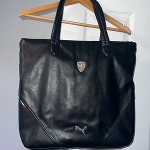PUMA FERRARI black faux leather bag